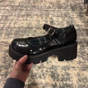 Black Mary Jane Platform Shoes